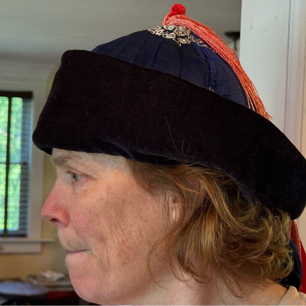 Mongolian Embroidered Hat with Tassels - Picture 6 of 6